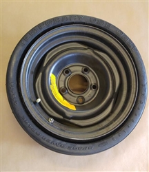 Image of Space Saver Spare Wheel Rim and Tire, Original GM