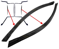 Image of 1976 - 1978 Hurst Design T-Top Weatherstrip Side Seal Set - 2 Pieces 1st Design