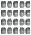 Image of 1982 - 2002 Firebird Lug Nut Cover Cap 12337914, SILVER / LIGHT GRAY 20 Piece Set