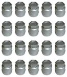 Image of 1982 - 2002 Firebird Lug Nut Cover Cap 12337914, SILVER / LIGHT GRAY 20 Piece Set