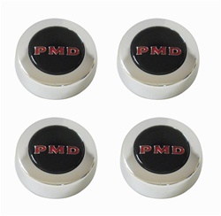 Image of 1967 - 1972 Firebird Rally Wheel PMD Center Caps, Set of 4 Black