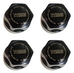 Image of 1988-1992 WS6 Center Caps Set of 4, Black with Gold Lettering