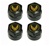 Image of 1982 - 1992 Firebird Black Wheel Center Caps, Gold Bird