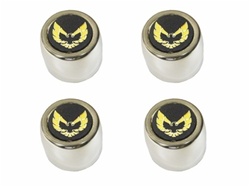 Image of 1977 - 1979 Pontiac Firebird and Trans Am Stainless Steel Center Cap Set with Gold Bird