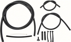 Image of 1967 - 1969 Firebird Windshield Wiper Washer Hose Set, Original Ribbed Style