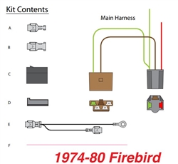 Image of 1974 - 1980 Firebird and Trans Am Classic Update Rear Window Defroster, Heated Rear Glass Add-on Harness, 510701