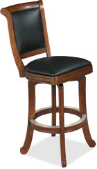 Brunswick Heritage Leather Back Bar Stool