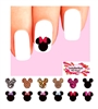 Mickey Mouse & Minnie Bow Assorted Set of 48 Waterslide Nail Decals