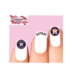 Houston Astros Baseball Assorted Waterslide Nail Decals