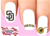 San Diego Padres Baseball Assorted Set of 20  Waterslide Nail Decals