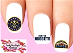 Denver Nuggets Basketball Assorted Set of 20  Waterslide Nail Decals