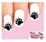 Bear Paw Claw Tracks Set of 20 Waterslide Nail Decals