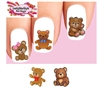 Cute Teddy Bear Assorted Set of 20 Waterslide Nail Decals