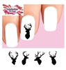 Buck Stag Deer Silhouette Assorted Set of 20 Waterslide Nail Decals