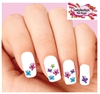 Colorful Butterflies Assorted Set of 20 Waterslide Nail Decals