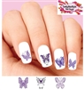 Purple Butterfly Butterflies Assorted Set of 20 Waterslide Nail Decals