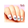 Colorful Butterfly with Scrolls Assorted Set of 20 Waterslide Nail Decals