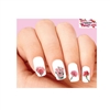 Pink Carnations Set of 20 Waterslide Nail Decals