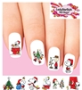 Christmas Snoopy Woodstock Charlie Brown Assorted Set of 20 Waterslide Nail Decals