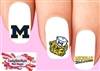 University of Michigan Wolverines Assorted Set of 20 Waterslide Nail Decals