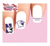 Northwestern University Wildcats Assorted Set of 20 Waterslide Nail Decals