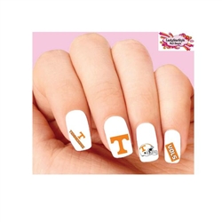 University of Tennessee Volunteers Vols Football Assorted Set of 20 Waterslide Nail Decals