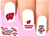 University of Wisconsin badgers Assorted Set of 20 Waterslide Nail Decals