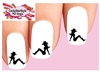 Cowgirl Sitting Sexy Silhouette Set of 20 Waterslide Nail Decals