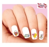 Happy Easter Bunny, Chick & Eggs in Basket Assorted #1 Set of 20 Waterslide Nail Decals