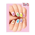 Easter Colorful Marshmallow Bunnies Assorted Set of 20 Waterslide Nail Decals