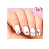 Cute Easter Bunny Faces Assorted Set of 20 Waterslide Nail Decals