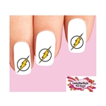 The Flash Lightning Bolt Set of 20 Waterslide Nail Decals