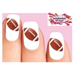 Football Set of 20 Waterslide Nail Decals