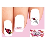 Arizona Cardinals Football Assorted Set of 20 Waterslide Nail Decals