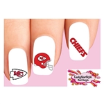 Kansas City Chiefs Football Assorted Set of 20 Waterslide Nail Decals