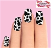 Cow Spots Black & Clear Set of 10 Full Waterslide Nail Decals