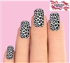 Gray Leopard Print Set of 10 Full Waterslide Nail Decals