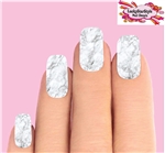 Light Grey Marble Set of 10 Full Waterslide Nail Decals