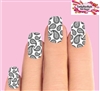 Black & Clear Paisley Set of 10 Waterslide Full Nail Decals