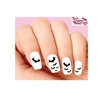 Halloween Black Bats Flying Assorted Set of 20 Waterslide Nail Decals Assorted