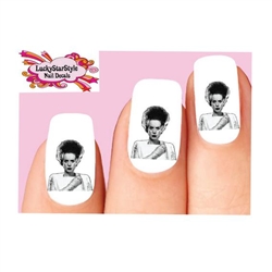 Halloween Bride of Frankenstein Monster Set of 20 Waterslide Nail Decals