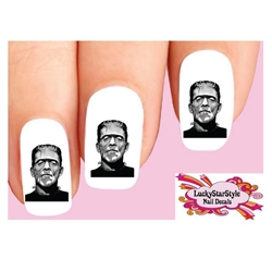 Halloween Frankenstein Monster Set of 20 Waterslide Nail Decals