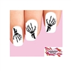 Halloween Dead Skeleton Hands Set of 20 Waterslide Nail Decals