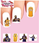 Kobe Bryant Lakers Assorted Set of 20 Waterslide Nail Decals