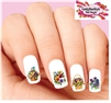 Pansy Basket Assorted Set of 20 Waterslide Nail Decals