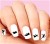 Peter Pan & Tinkerbell Flying Shadows Silhouette Assorted Set of 20 Waterslide Nail Decals