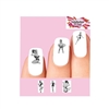 Sexy Pin up Girls Black & White Assorted Set of 20 Waterslide Nail Decals