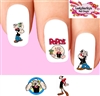 Popeye & Olive Oyl Assorted Set of 20 Waterslide Nail Decals