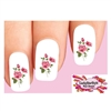 Pink Roses Set of 20 Waterslide Nail Decals