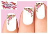 Roses Pink Corner Set of 20 Waterslide Nail Decals